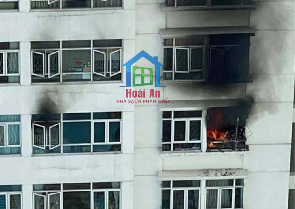 Vệ sinh sau hỏa hoạn Bình Thuận 